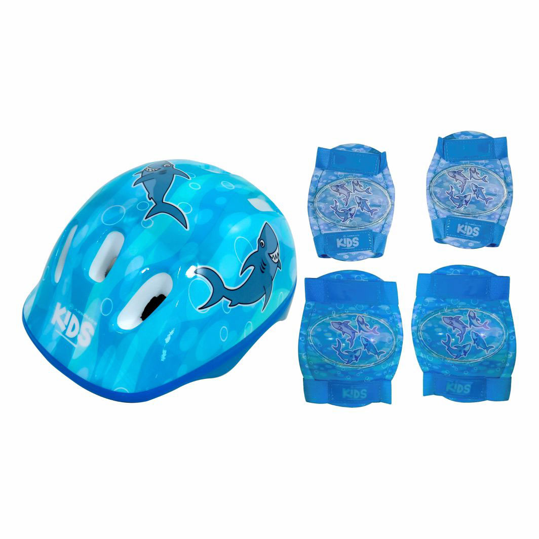 kit Proteção/Capacete Kids Shake Azul